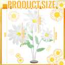 Giegxin Large Daisy Flowers Artificial 5.9 ft Giant Silk Flowers Decoration Spring Big Daisy Decor with Stand for Birthday Party Garden Office Home Wedding Graduation Display
