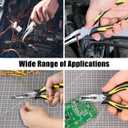 3pcs 8inch Reach Needle Nose Pliers Set,Includes Straight Needle Nose Pliers,45&90Bent Nose Pliers,Pliers Tool Set for Narrow Spaces