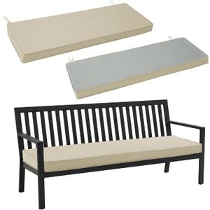 Outdoor Bench Cushion, Water-Resistant & Fade-Resistant, Porch Swing Cushions with Ties, Patio Furniture Seat Pads for Garden Loveseat Settee, Removable Cover Non-Slip Bottom, 48 x 16 Inch, Beige, 48" x 16" 1 Pack