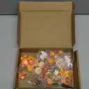 56 Pcs Autumn Mini Resin Figurines Tiny Thanksgiving Day Resin Ducks Mini Animal Statue Suitable for Dollhouse DIY Cake Garden Landscape Aquarium Birthday Party Decoration