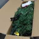 6 FT Pre-lit Christmas Tree, Artificial Pine Spruce Christmas Tree 980 PVC Branch Tips 300 Warm White Lights, Easy Assembly with Metal Stand and Hinged Branches Decoration