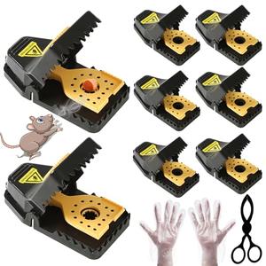 Amazon.com : Mouse Traps, Rat Trap Quick Effectively Best Mouse Trap [2025 Update] Reusable Plastic mousetraps Used Indoor & Outdoor mice Snap Traps for Basement/Garage/attic Anywhere 9set(2L+6s+1*Clip) : Patio, Lawn & Garden