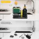 Kitchen Sink organizer with diatomite stone and High dish brush holder,2 Tier Large kitchen sink caddy organizer for Kitchen Sink Accessories & Countertop Organizer.