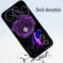Compatible with Motorola Moto G Stylus 5G 2024 Floral Flower Design Pattern Phone Case,Slim Soft TPU Protective Shockproof Case for Adults Women Girls for Moto G Stylus 5G 2024(Flower Purple)