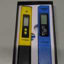 VIVOSUN Digital pH and TDS Meter Kits, 0.01pH High Accuracy Pen Type pH Meter  2% Readout Accuracy 3-in-1 TDS EC Temperature Meter for Hydroponics, Pool and Aquarium, Yellow Blue, UL Certified