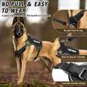 Tactical Dog Harness for Large Dogs,No Pull Military Dog Vest with Handle,Reflective Heavy Duty Pet Harness for K9 Working Walking Hiking Training Black XL