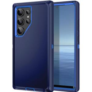 for Galaxy S25 Ultra 5G Case,Shockproof Dropproof Dustproof,3-Layer Full Body Protection Heavy Duty High Impact Hard Cover Case for Galaxy S25 Ultra 5g,Dark Blue