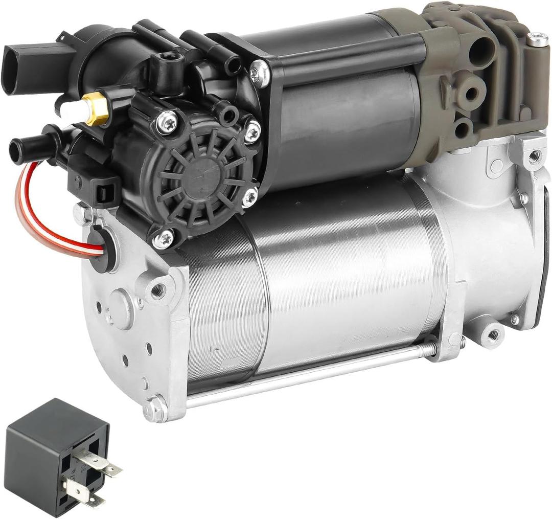 Air Suspension Compressor Pump with Relay Fits for Audi A6 2012-2014, for A7 Quattro 2012-2014, for A8 2011-2015, 2014 RS7, for S6 S7 2013-2014, for S8 2013-2015, for Mulsanne 2011-2015