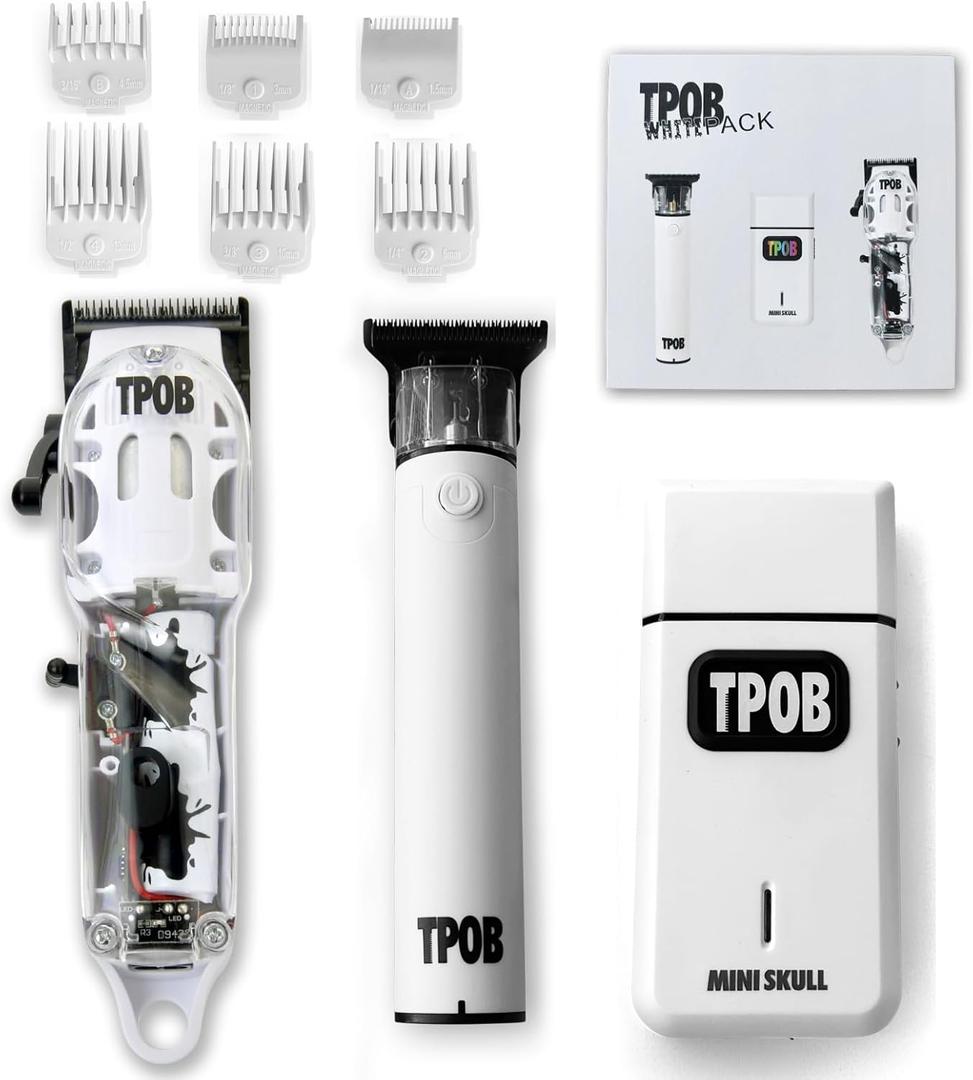 TPOB Slime 2 Professional Hair Clippers Collection (White Pack)