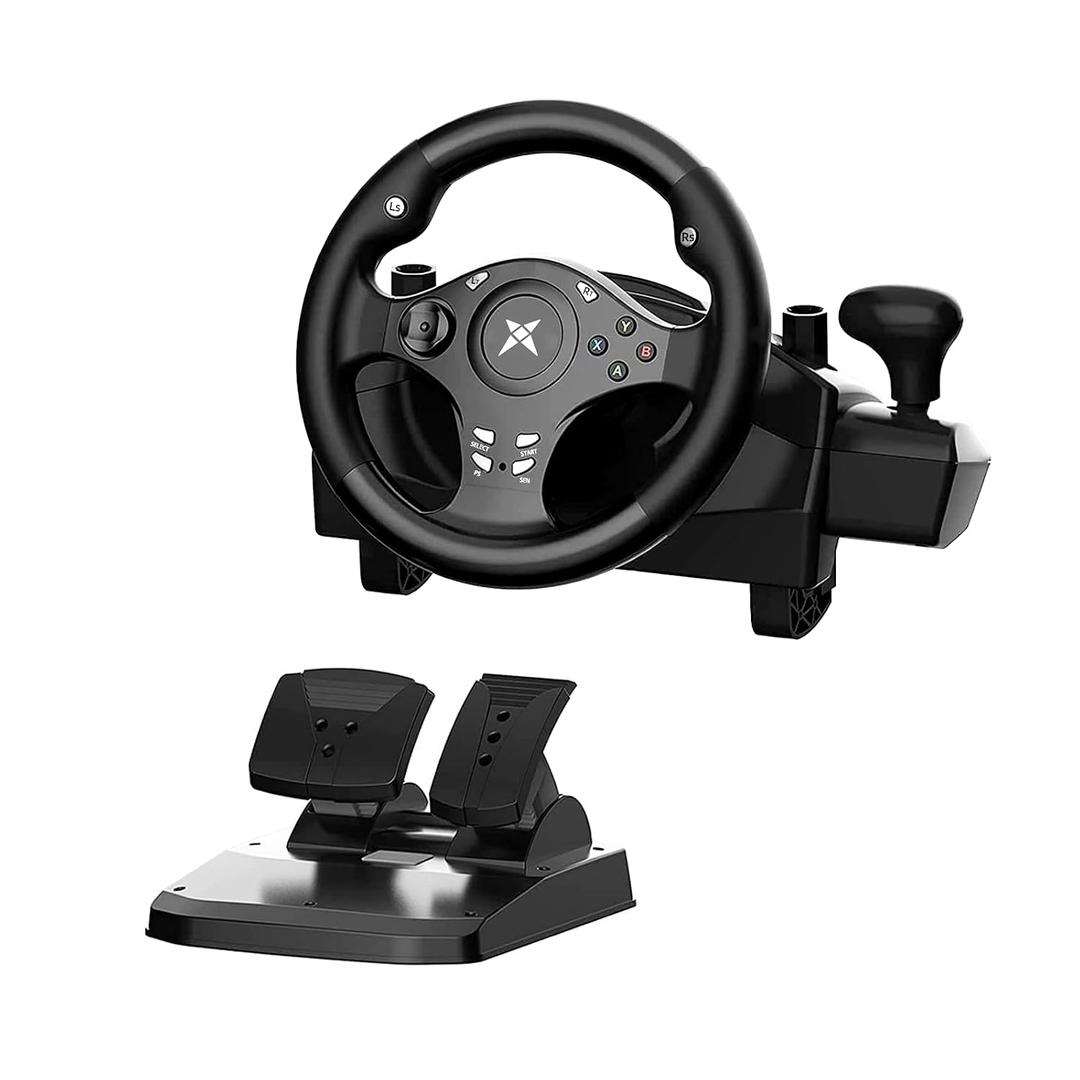 DOYO Racing Wheel - Gaming Steering Wheel for PC, 270 Degree Driving Simulator Race Xbox Steering Wheel and Pedals with Dual Vibration for PC, PS4, Xbox One, Xbox Series X|S, PS3, Switch, Android