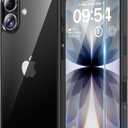 TAURI for iPhone 17 Case, Anti-Yellowing with Screen Protector, Military-Grade Protection Shockproof Slim Phone Case for iPhone 17, Black