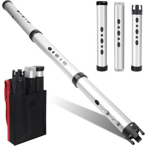 Golf Ball Retriever with Storage Bag, Detachable Golf Ball Picker Upper Tube, Aluminum Alloy Golf Ball Collector, 40 Inch Golf Balls Shagger Grabber for Men Women, Hold up to 24 Golf Balls