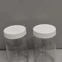 PR1M3 Mason Jars 16 oz Regular Mouth (2 Pack) Clear Glass with Plastic Lids for Sealing, Canning Jars for Food Storage, Overnight Oats, Dry Food, Snacks, Candies, DIY Project.