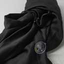 Sun Zero Lights Out Portable Travel 100% Blackout Suction-Cup-Curtain Panel, 50" x 78", Black