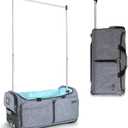Mavii Dance Bag with Garment Rack - Wheeled 28 Inch Collapsible Travel Bag, Rolling Garment Rack Luggage, Gray, One Size