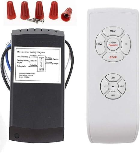 Universal Ceiling Fan Remote Control Kit, 3-in-1 AC Motor Ceiling Fan Light Timing & Speed Remote, for Hunter/Harbor Breeze/Westinghouse/Honeywell/Other Ceiling Fan lamp