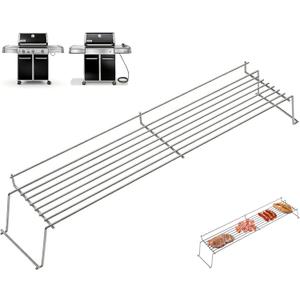 DcYourHome 65054 Warming Rack for Weber Genesis 300 Series (2007-2016), for Weber Genesis E310 E330 E320 S310 S330 S320 EP-330 EP-320 Grill Parts, Stainless Steel Warming Rack for Weber 81323 62749