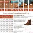 J's.o.l.e Ankle Cowboy Boots for Men Square Toe Chelsea Boots Mens Casual Retro Stylish Boots Size 9