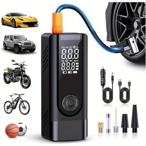jtymx Tire Inflator Portable Air Compressor 20000mAh, Bicycle, Motorcycle, Ball, with Tire Pressure Gauge, 150PSI Air Pump for Car Tires, Inflatables