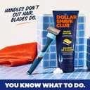 Dollar Shave Club | Razor Handle (2 Pack) Blue | Replacement Razor Blade Handles | Not Compatible with Other Razor Brands