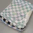 wegreeco Washable Male Dog Belly Band (Stylish Pattern)- Pack of 3 - Washable Male Dog Belly Wrap, Dog Diapers Male (Blue, Green, Black Checkerboard, Large)