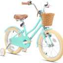 KEANO Girls Bike for 2-12 Years Old Toddlers and Kids, 12" 14" 16" 18“ Retro Style Kids Bike with Basket & Training Wheels, 20 Inch Kids' Bicycle with Kickstand, Multiple Colors