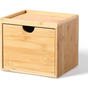 Bamboo Disposable Face Towel Holder Compatible with Clean Towel XL, Wooden Clean Towels Xl Container with Drawer, Facial Towels Storage Box for Bathroom Countertop