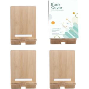4 PCS Bamboo Book Stand for Display, Book Holder Easel Stand, Lightweight Bookstand for Album, CD, Magazine, Comic, Postcard, Picture, Phone, Artworks (4pcs)