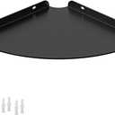 8.5 Inch Metal Corner Shelf - Aluminum Alloy Wall Mounted Floating Shelf Durable and Waterproof for Kitchen, Bathroom, Living Room Home Dcor