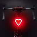 Rechargeable Bike Tail Light LED Bicycle Rear Light for Night Riding, Bright Girls Heart Shape Bike Taillight, Cycling Warning Light for Adults Kids Women, 5 Modes & Waterproof