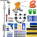 135pcs Dent Puller Kit, Paintless Dent Removal Kit for Dent Repair, Car Dent Repair Kit with T-Bar, Bridge Puller, Golden Lifter, Car Dent Remover for Car Refrigerator Door Ding Repair