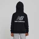 New Balance Boys Hoodie  Premium Comfy Cotton Blended Fleece Classic Pullover Sweatshirt for Kids, Sizes 4-20 (Black)