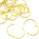 20PCS 1.5 inch/38mm Golden Loose Leaf Binder Rings, Keychain Key Rings, Binding Ring, Metal Book Rings for School, Home, Office