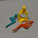 3 Pcs Thinker Statues Mid Century Modern Decoration Thinker Sculptures Abstract Art Ornament Modern Aesthetic Figurine Decor Suitable for Home Bedroom Office Shelf Table Desk Bookshelf Decor