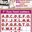 154 Pcs Large 7" Glitter Bulletin Board Letters, Poster Board Letters Alphabet Punctuation Cut Out Cardboard Letters Accessories for Classroom Display Decorating Supplies 7inch