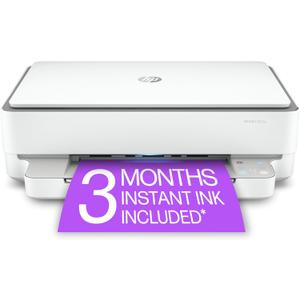 HP ENVY 6000e Wireless Color Inkjet Printer, Print, scan, copy, Easy setup, Mobile printing, Best-for-home,  white
