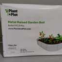 Plant & Plot Galvanized Raised Garden Beds Outdoor // 8×4×1 ft (2-Pack) Planter Raised Beds for Gardening, Vegetables, Flowers // Large Metal Garden Box // Patented Tool-Free Design (Black)