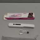 Gosect Cordless Hair Straightener, Travel Flat Iron Rechargable for Women, Portable Mini Hair Straightener and Curler 2-in-1, Fast Heating, Adjustable Temp for Car,Travel, On-the-Go Styling(White)