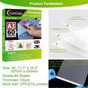 CenDale DTF Transfer Film - A3 (11.7" x 16.5") 60 Sheets Double-Sided Matte Clear PreTreat Sheets- PET Film Sheets DTF for DIY Direct Print on T-Shirts Textile