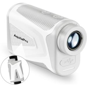 Mini4 Golf Rangefinder with Slope, Newly Upgraded Magnet, 1,000 Yards Range Finder Golf, 0.5 Yard Accuracy, 7X Magnification, Flag Lock Vibration, Rechargeable Golf Laser Rangefinder (White)