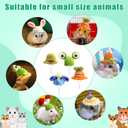 Kajaia 10 Pcs Hamster Hat Small Animals Cute Tiny Hat Mini Hand Knitted Hats for Snakes Pets Bearded Dragon Guinea Pig Bunny Costume Accessories Easter Holiday Parties(Fresh Style)