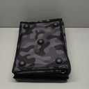 Heated Cat House for Outside, Waterproof Awning & Escape Door Heated Cat Houses for Indoor/Outdoor Cats in Winter, Elevated & Insulated Outdoor Cat Shelter for Feral Cat(Black Camo, 16.5"x12.6"x13")