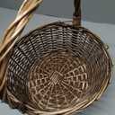 Wicker basket with handle