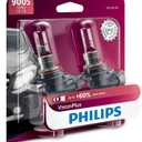 Philips Automotive Lighting 9005 VisionPlus Deluxe Upgrade Automotive Replacement Headlight Bulb, Fits Select High Beam, Low Beam, or Fog Positions (Pack of 2)