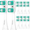 Replacement Heads Compatible with Spinbrush Pro Clean Battery Powered Toothbrush, Brush Head Replacement Refill, 10 Pack (Green)