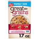 Great Grains Cranberry Almond Crunch Cereal, Cereal with Dried Cranberries and Almonds, Non-GMO Project Verified, 17 OZ Box