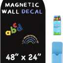 Arch Magnetic Wall Decal - 48" x 24" Matte Finish Chalkboard Sticker for Wall - Magnetic Board for Home(Black)