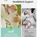 GROWNSY Baby Carrier, Cozy Newborn Carrier, Ergonomic Baby Wraps Carrier Newborn to Toddler with Head Support, Cream