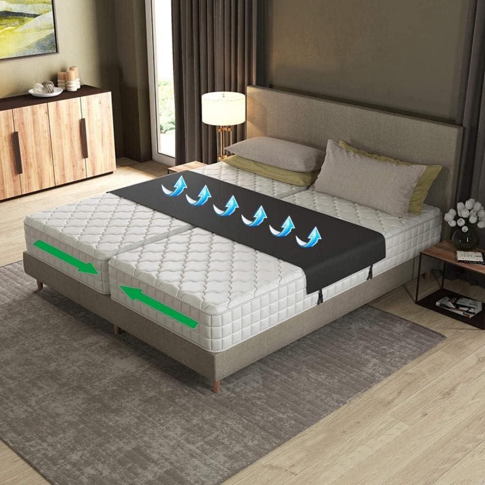 Bed Bridge Twin to King Bed Converter with Washable Cover Comfort Soft Mattress Connector for Family Vacation Trip Hotel