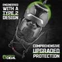 GREEN DEVIL Type 2 Hard Hat Vented Construction Safety Helmet with Chin Strap Side Impact Protection Type II Class C Rated Work Hardhat for Men Women, One Size